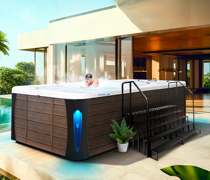 Calspas hot tub being used in a family setting - Sanford